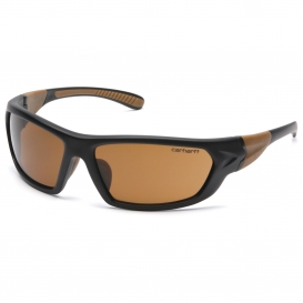 Carhartt CHB219 Carbondale Safety Glasses - Black Frame - Brown Polarized Lens