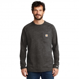 Carhartt CT100393 Force Cotton Delmont Long Sleeve T-Shirt - Carbon Heather