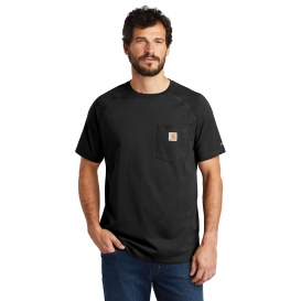 Carhartt CT100410 Force Cotton Delmont Short Sleeve T-Shirt - Black