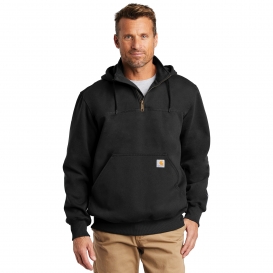 Carhartt CT100617 Rain Defender Paxton Heavyweight Hooded Zip Mock Sweatshirt - Black