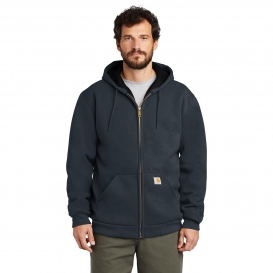 Carhartt CT100632 Rain Defender Rutland Thermal-Lined Hooded Zip-Front Sweatshirt - New Navy