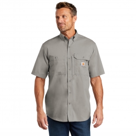 Carhartt CT102417 Force Ridgefield Solid Short Sleeve Shirt - Asphalt