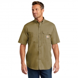 Carhartt CT102417 Force Ridgefield Solid Short Sleeve Shirt - Dark Khaki