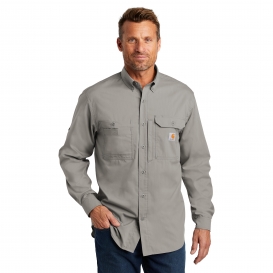 Carhartt CT102418 Force Ridgefield Solid Long Sleeve Shirt - Asphalt