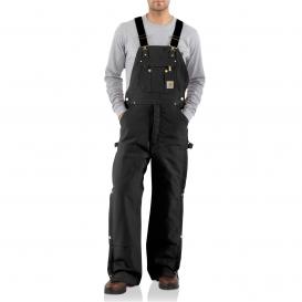 Carhartt R41 Duck Zip-To-Thigh Quilt Lined Overalls - Black