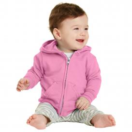 Port & Company CAR78IZH Infant Full-Zip Hooded Sweatshirt - Candy Pink