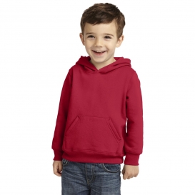 Port & Company CAR78TH Toddler Core Fleece Pullover Hooded Sweatshirt - Red