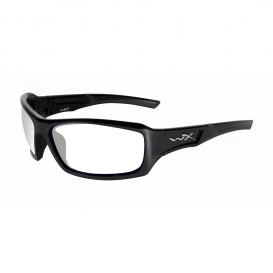 Wiley X Echo Safety Glasses - Gloss Black Frame - Clear Lens