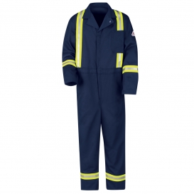 Bulwark FR CECTNV Men\'s Midweight Classic Coverall with Reflective Trim - EXCEL FR - 9.0 oz.
