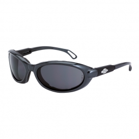 CrossFire 1161AF MK12 Safety Glasses - Black Foam Lined Frame - Smoke Anti-Fog Lens