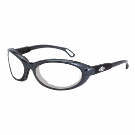 CrossFire 1164AF MK12 Safety Glasses - Gray Foam Lined Frame - Clear Anti-Fog Lens