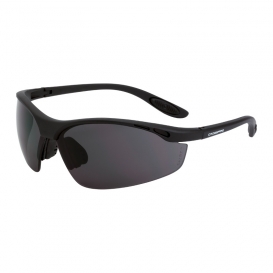 Crossfire Core Safety Glasses Matte Black with Smoke Lens