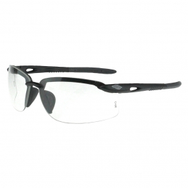 CrossFire 1224W ES5W Safety Glasses - Black Frame - Clear Lens