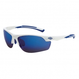 CrossFire 16278 AR3 Safety Glasses - White Frame - Blue Mirror Lens