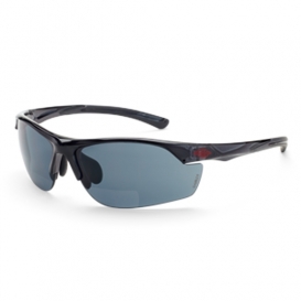 CrossFire AR3 Safety Glasses - Black Frame - Smoke Bifocal Lens