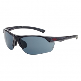 CrossFire 16428 AR3 Safety Glasses - Black Frame - Smoke Lens