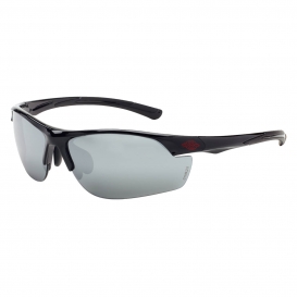 CrossFire 1663 AR3 Safety Glasses - Black Frame - Silver Mirror Lens