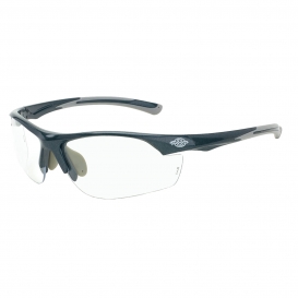 CrossFire 1664 AR3 Safety Glasses - Gray Frame - Clear Lens