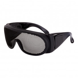 CrossFire 19218 Wire Mesh Safety Glasses - Black Frame - Black Wire Mesh Lens
