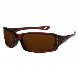 CrossFire 201130 M6A Safety Glasses - Brown Frame - Silver Mirror On Brown Lens