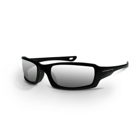 CrossFire M6A Safety Glasses - Black Frame - Silver Mirror Lens