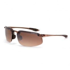 CrossFire ES4 Safety Glasses - Brown Frame - Brown Mirror Lens