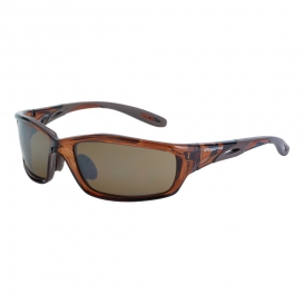 CrossFire 2117 Infinity Safety Glasses - Brown Frame - Brown Mirror Lens