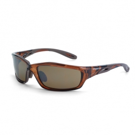 CrossFire Infinity Safety Glasses - Brown Frame - Brown Mirror Lens