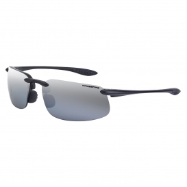 CrossFire 2123 ES4 Safety Glasses - Black Frame - Silver Mirror Lens
