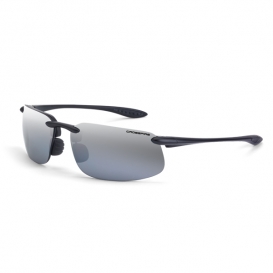 CrossFire ES4 Safety Glasses - Black Frame - Silver Mirror Lens