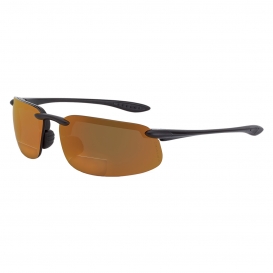 CrossFire 2161RX ES4 Safety Glasses - Black Frame - Brown Bifocal Lens