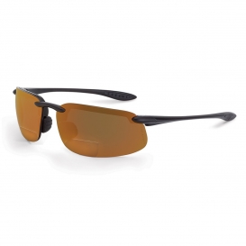 CrossFire 2161RX ES4 Safety Glasses - Black Frame - Brown Bifocal Lens