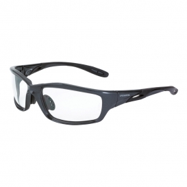 CrossFire 224 Infinity Safety Glasses - Gray Frame - Clear Lens