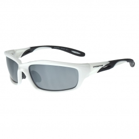 CrossFire 2243 Infinity Safety Glasses - White Frame - Silver Mirror Lens
