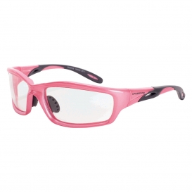 CrossFire 2254 Infinity Safety Glasses - Pink Frame - Clear Lens