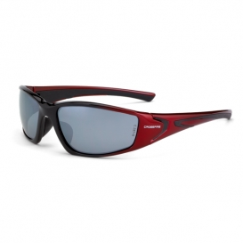 CrossFire RPG Safety Glasses - Red Frame - Silver Mirror Lens