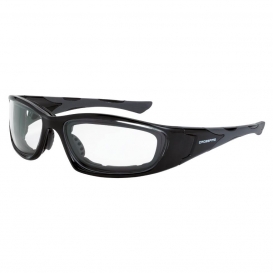 CrossFire 2444AF MP7 Safety Glasses - Black Foam Lined Frame - Clear Anti-Fog Lens