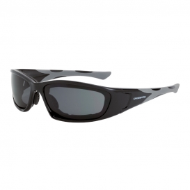 CrossFire 2461AF MP7 Safety Glasses - Black Foam Lined Frame - Smoke Anti-Fog Lens