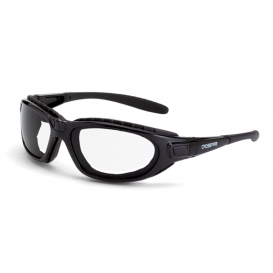 CrossFire Journey Safety Glasses - Black Foam Lined Frame - Clear Anti-Fog Lens