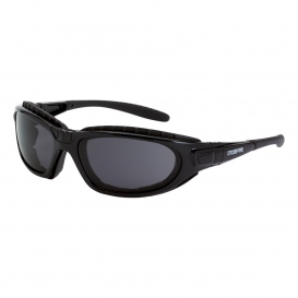 CrossFire 2861AF Journey Man Safety Glasses - Black Foam Lined Frame - Smoke Anti-Fog Lens