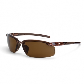 CrossFire ES5 Safety Glasses - Brown Frame - Brown Polarized Lens