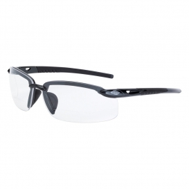 CrossFire 2964R ES5 Safety Glasses - Dark Gray Frame - Clear Bifocal Lens