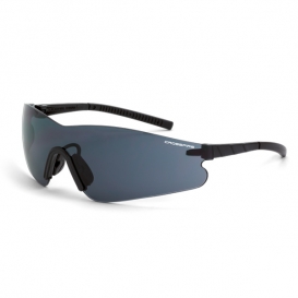 CrossFire Blade Safety Glasses - Black Temples - Smoke Anti-Fog Lens