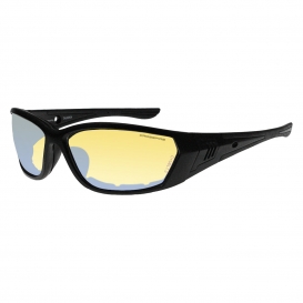 CrossFire 35231 710 Safety Glasses - Black Foam Lined Frame - Indoor/Outdoor Revo Anti-Fog Lens