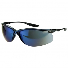 CrossFire 3748 24Seven Safety Glasses - Black Frame - Blue Mirror Lens