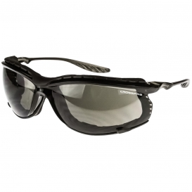 CrossFire 3841 24Seven Safety Glasses - Black Foam Lined Frame - Smoke Anti-Fog Lens