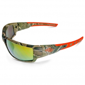 CrossFire 411432 Cumulus Safety Glasses - Camo Frame - Gold Mirror Lens