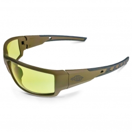 CrossFire 41285 Cumulus Safety Glasses - Tan Frame - Yellow Lens