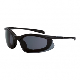 CrossFire 821AF Concept Safety Glasses - Black Foam Lined Frame - Smoke Anti-Fog Lens