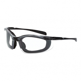 CrossFire 844AF Concept Safety Glasses - Black Foam Lined Frame - Clear Anti-Fog Lens